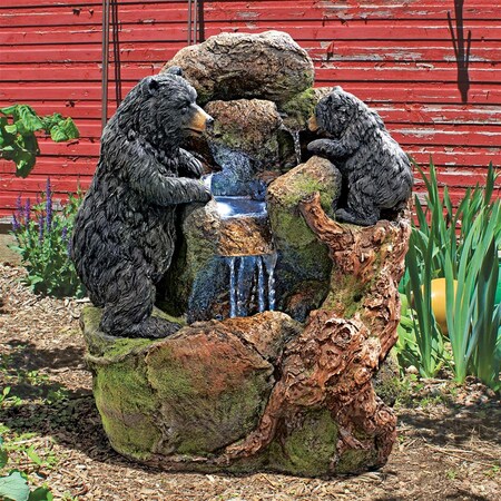 Grizzly Gulch Black Bears Sculptural Fountain -  DESIGN TOSCANO, SH380324